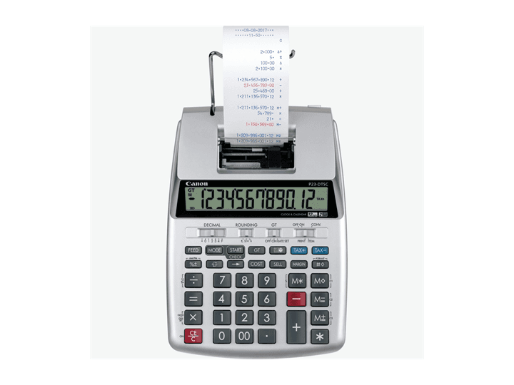 Canon P23-DTSC II printing calculator