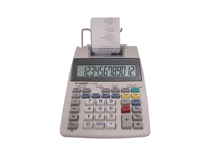 Sharp EL-1750V printing calculator