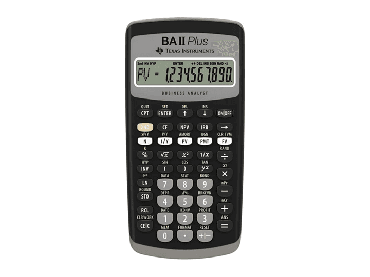 Texas Instruments BA II Plus financial calculator